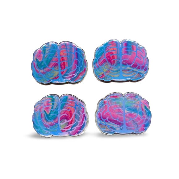 Brain Badge Reel | Handmade ID Holder Nurse Teacher Student Therapist Gift NWT - Picture 3 of 4